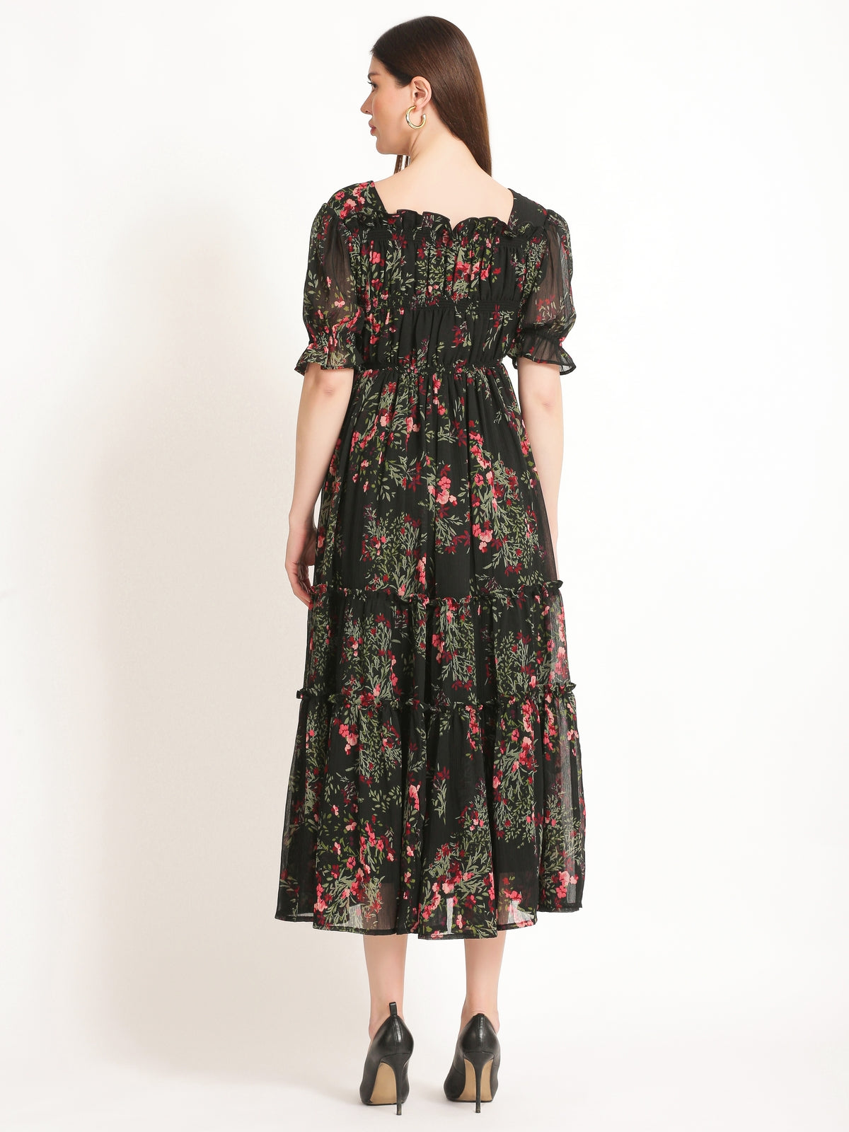 Matilda Black Floral Maxi Dress