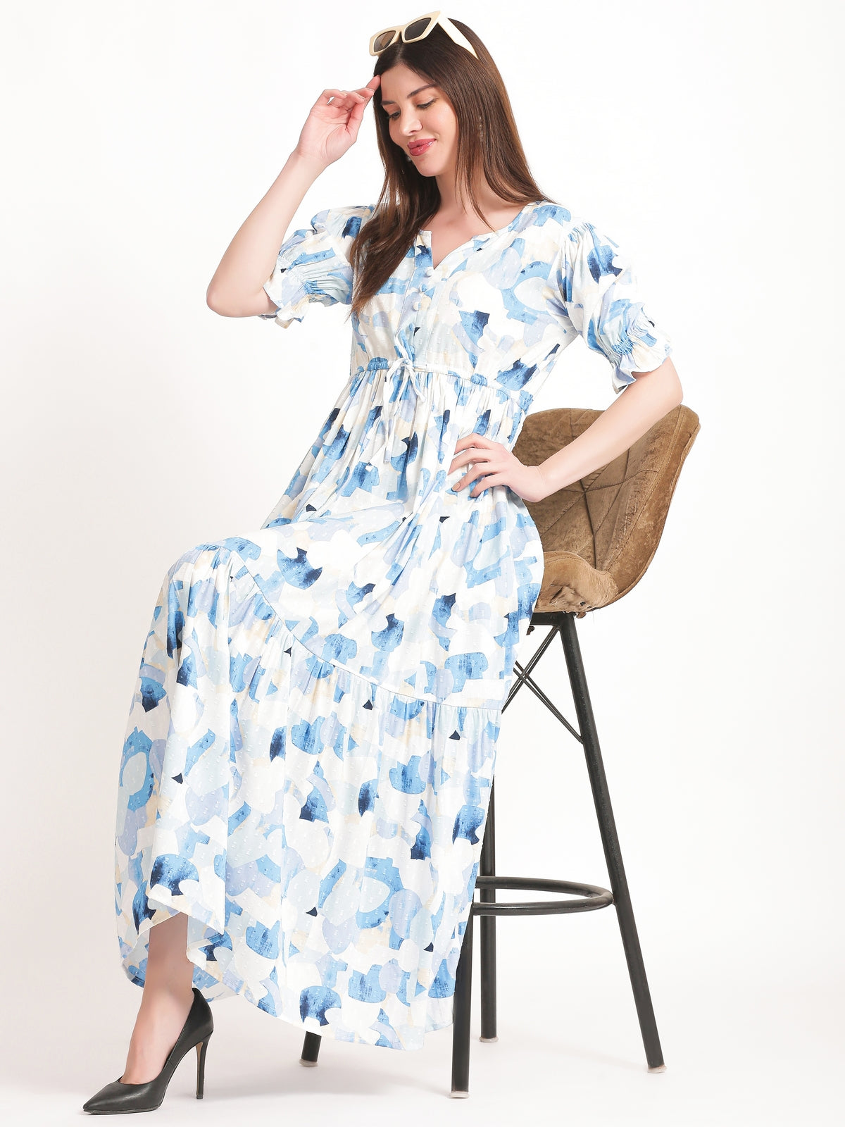 Reese Cotton Abstract Maxi Dress