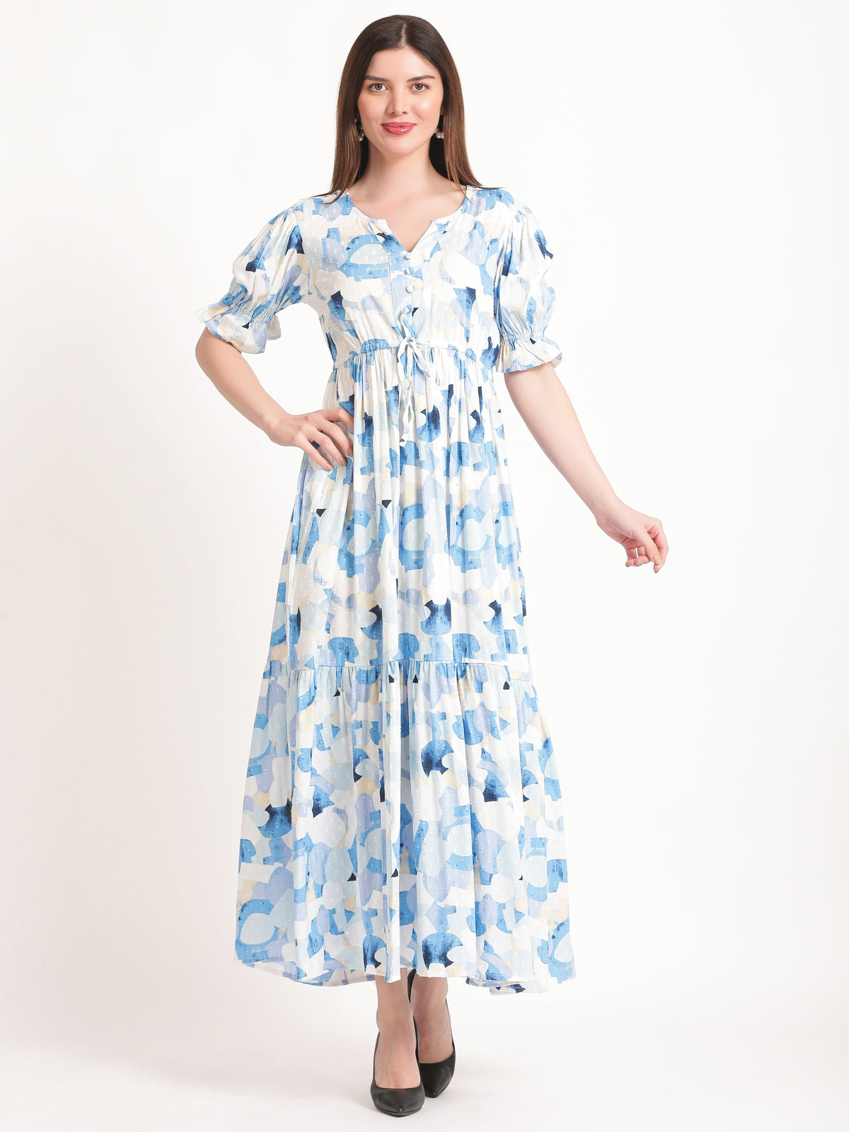 Reese Cotton Abstract Maxi Dress