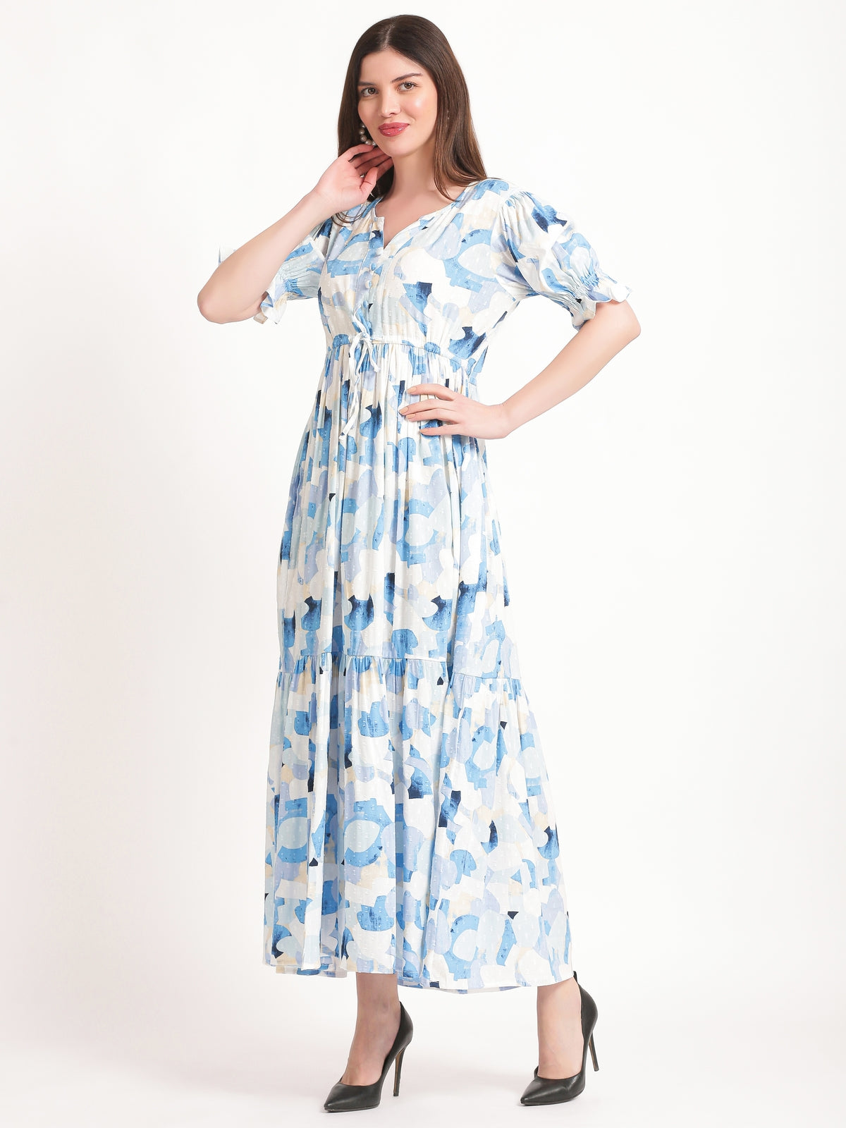 Reese Cotton Abstract Maxi Dress