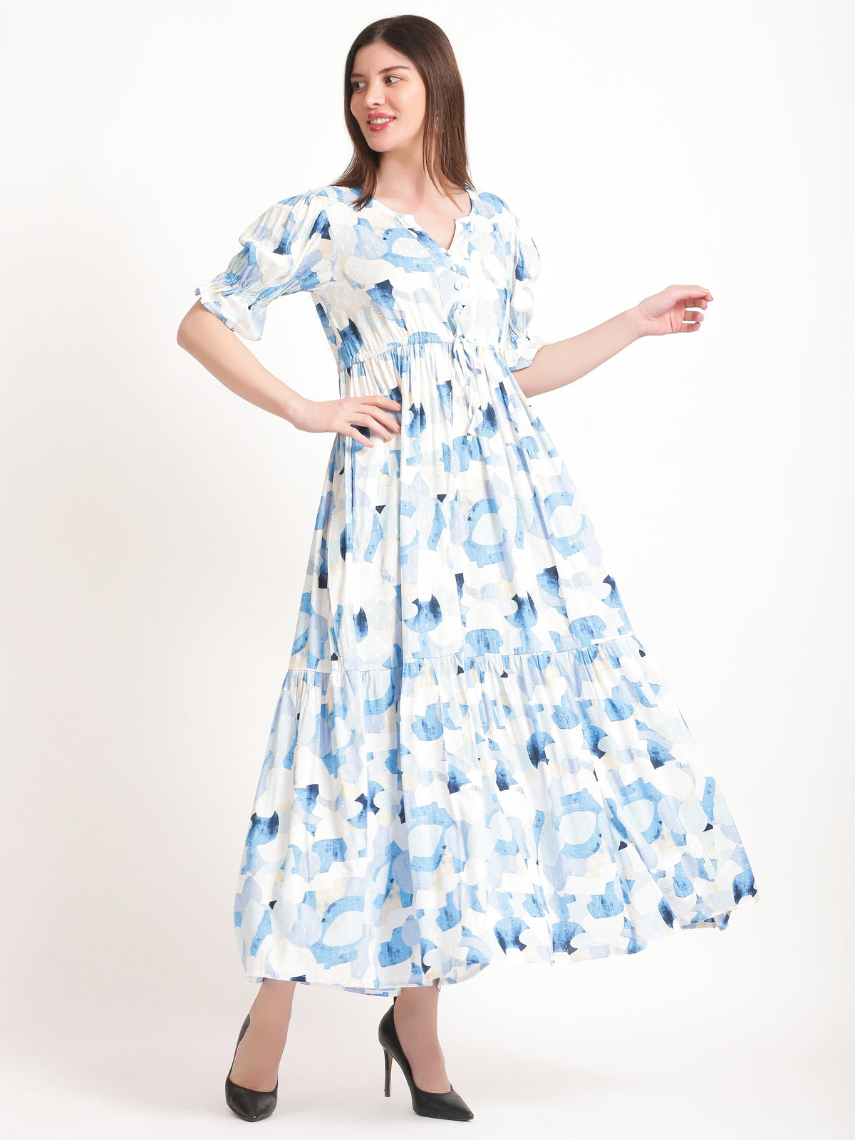 Reese Cotton Abstract Maxi Dress