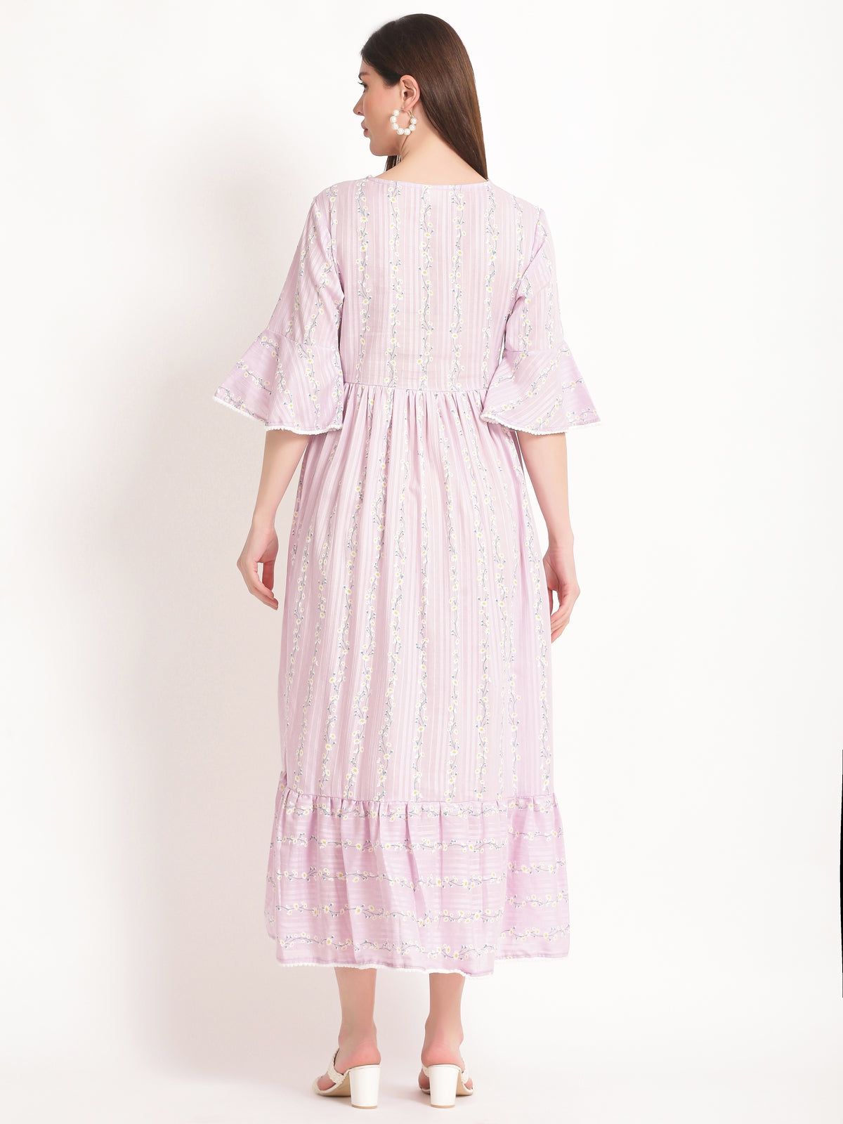 Katherine Cotton Lilac Maxi Dress