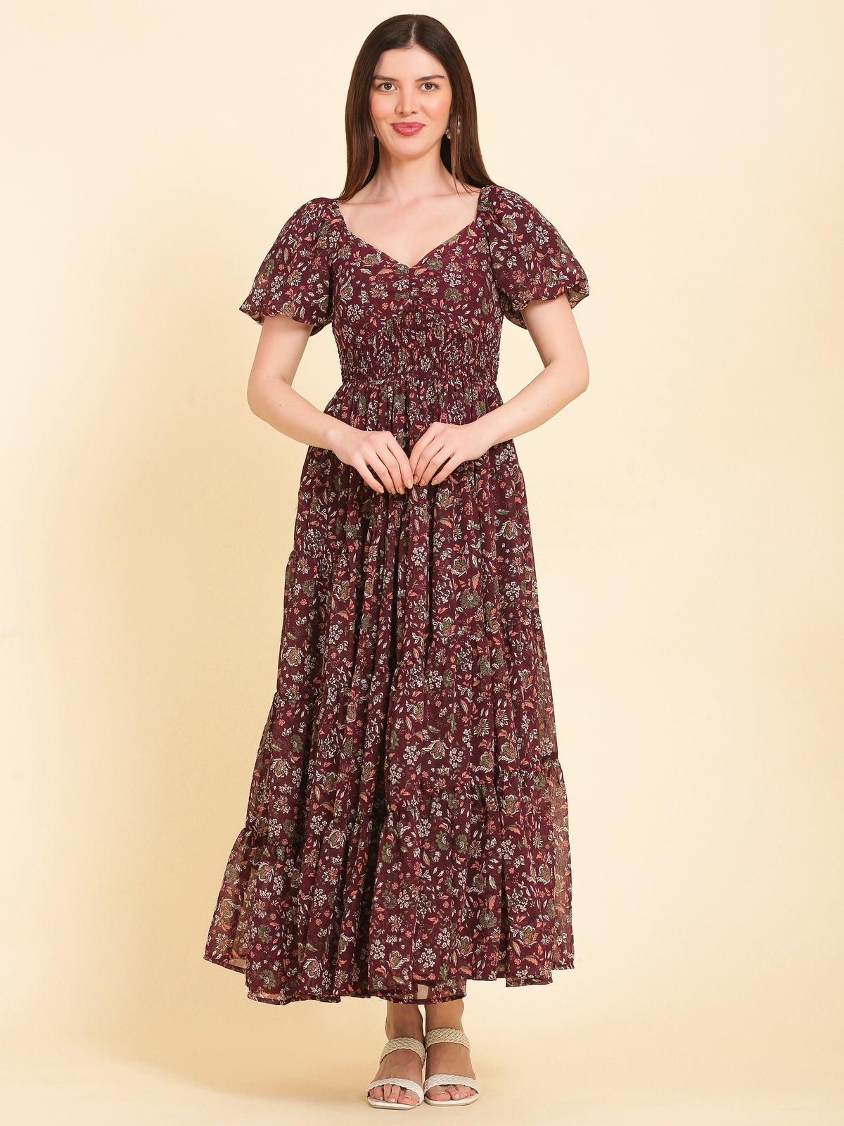 Everly Multicolor Flared Maxi Dress