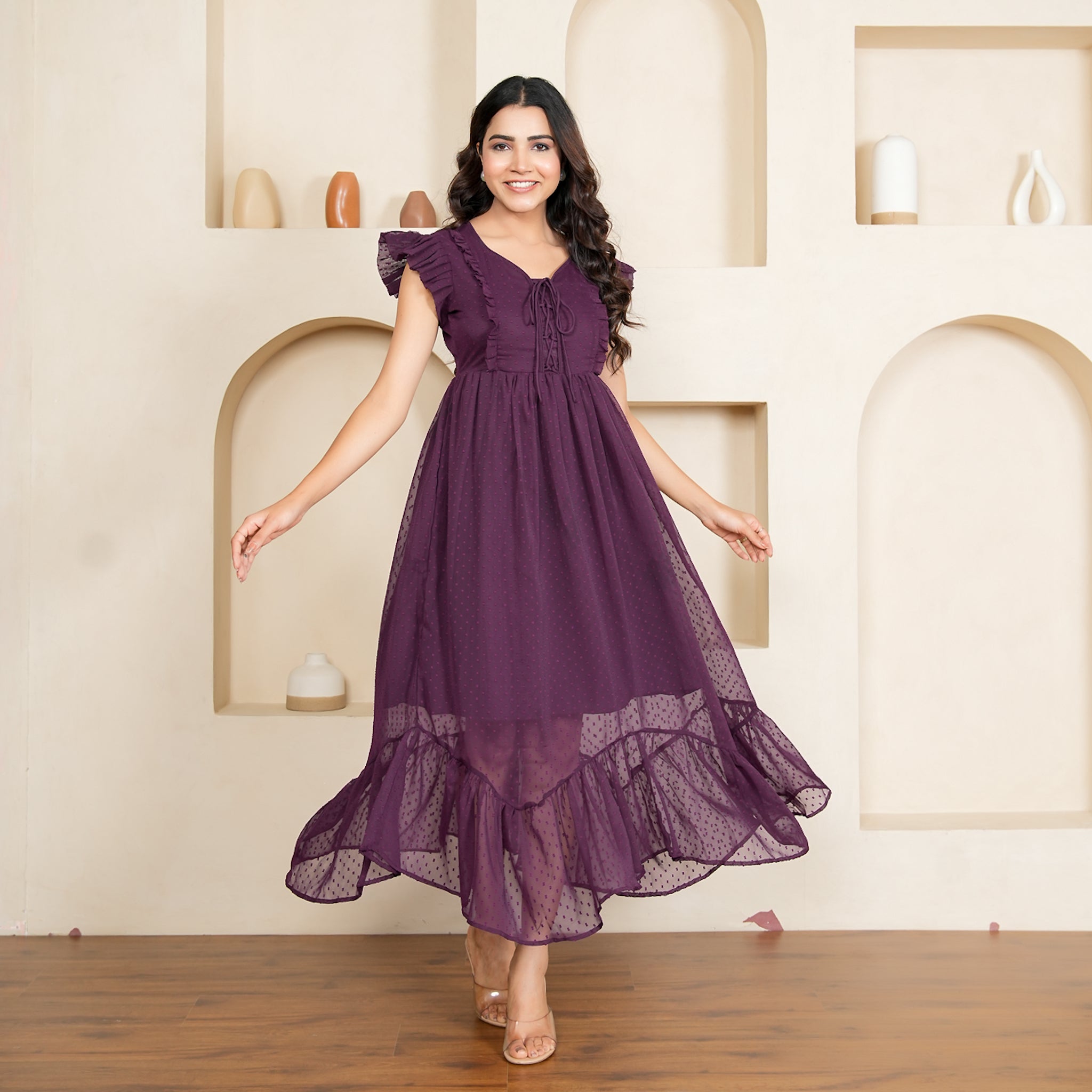 Grace Plum Nursing Maxi Dress