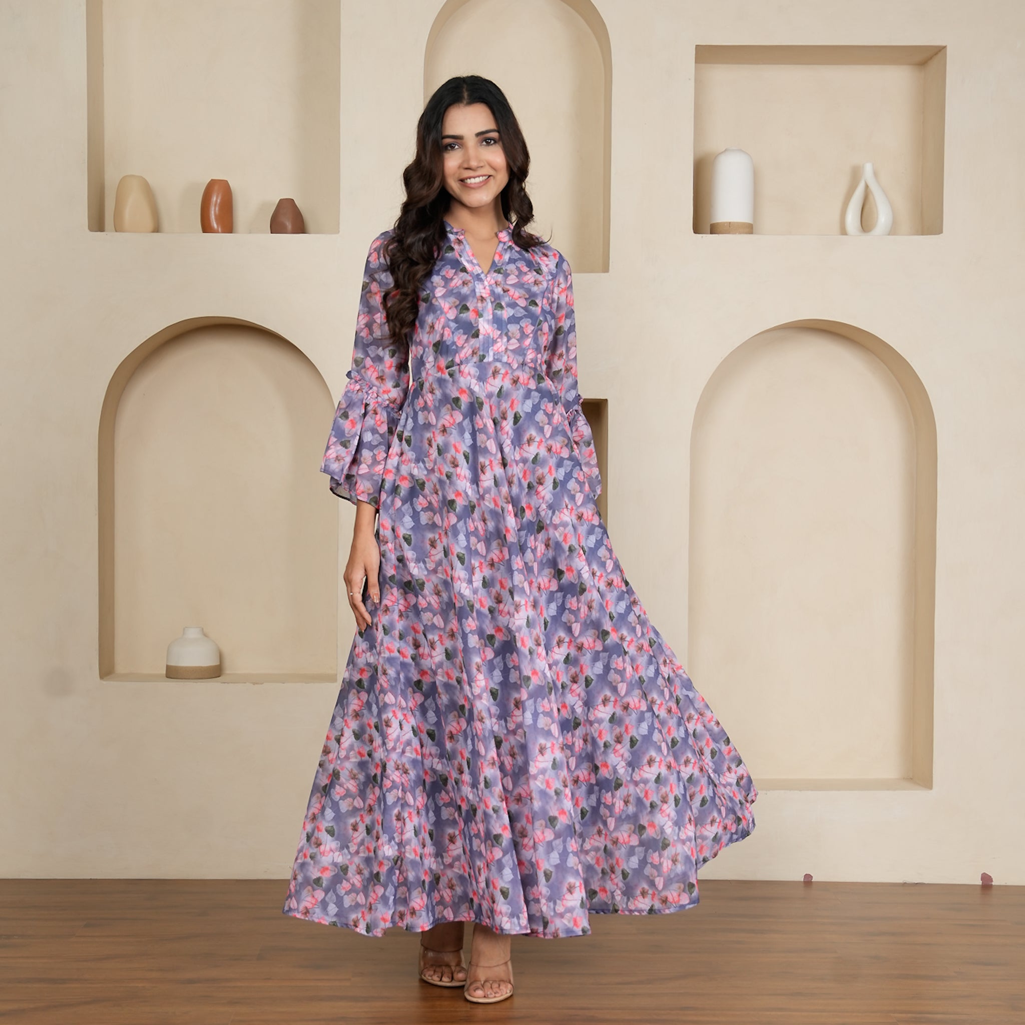 Cassie Leafy Nursing Maxi Dress