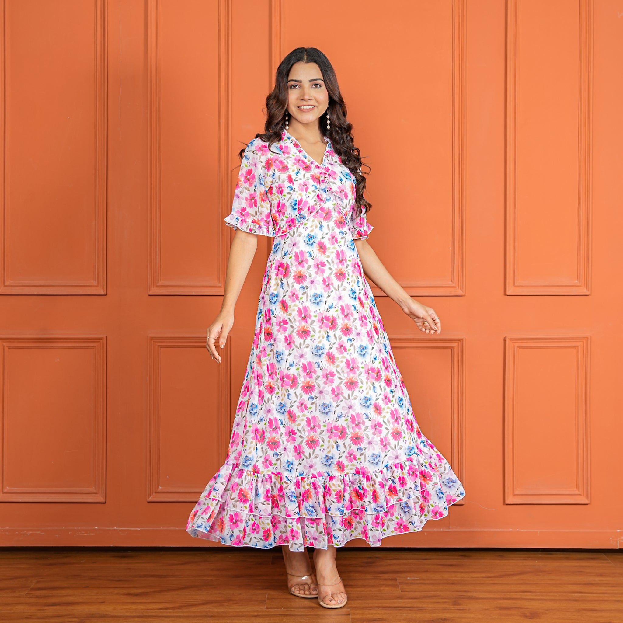 Gloria Floral Nursing Maxi Dress