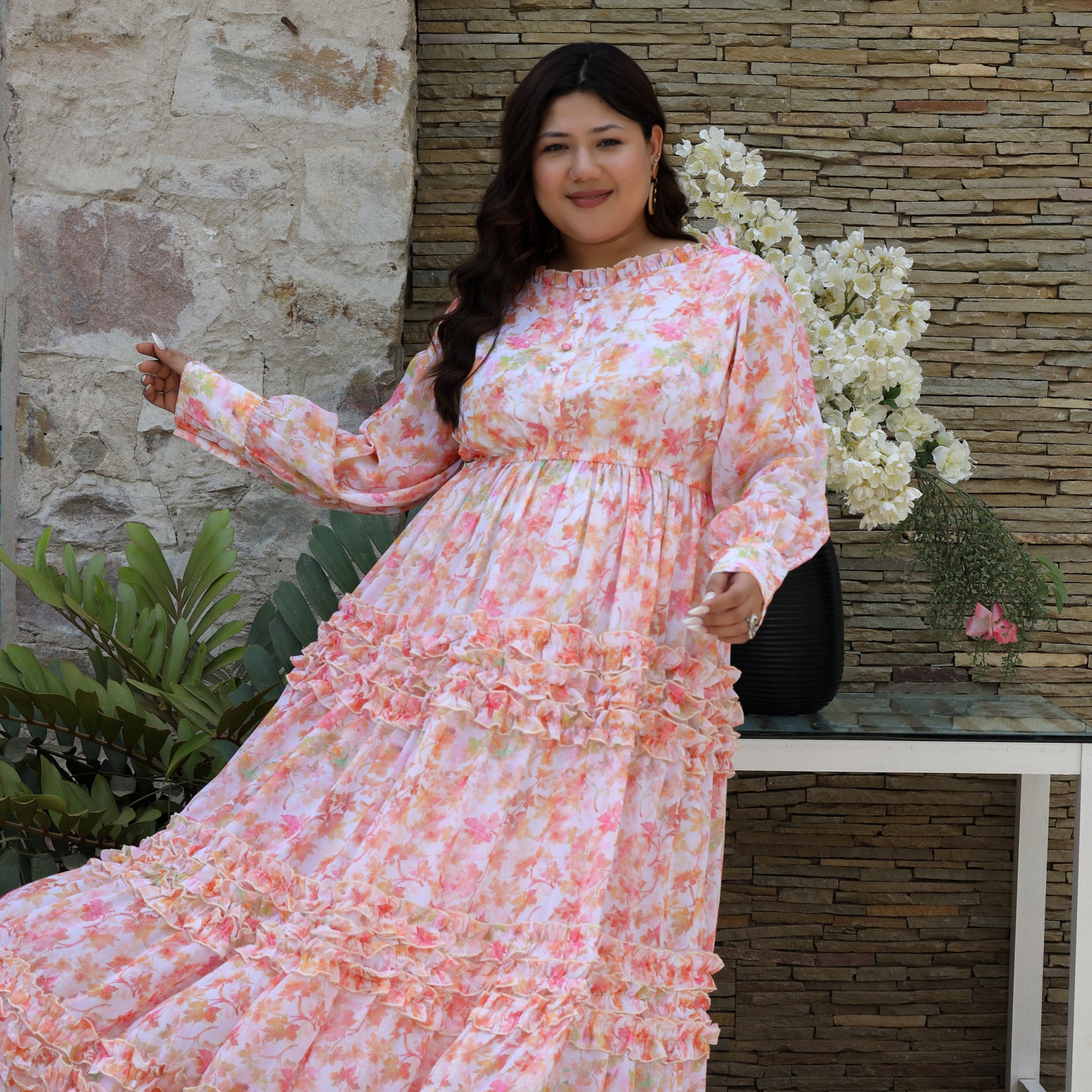 Garcia Floral Multicolor Maxi Dress